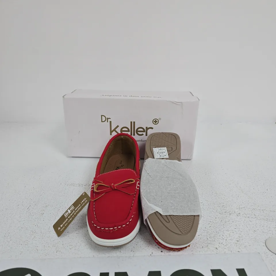 DR KELLER LADIES COMFORT CASUALS – RED, UK SIZE 3