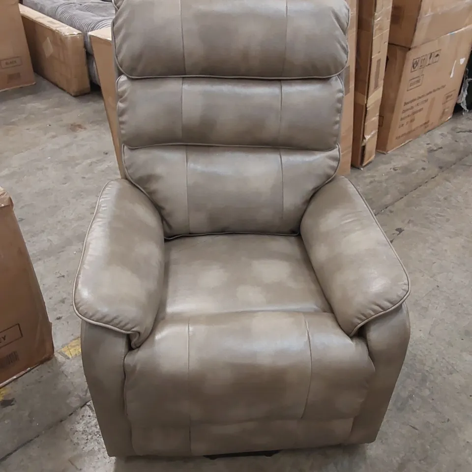 DESIGNER FAUX LEATHER ELECTRIC RECLINER CHAIR 