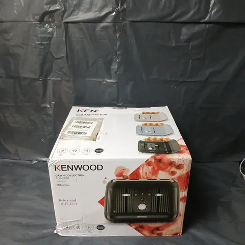BOXED KENWOOD DAWN COLLECTION 4 SLICE TOASTER IN BLACK