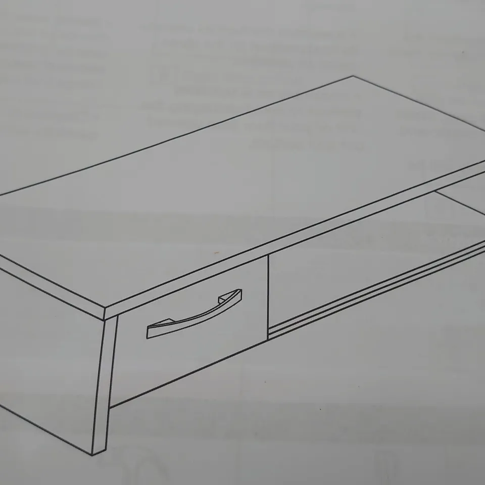 BRAND NEW BOXED VENICE WHITE TV UNIT (1 BOX)