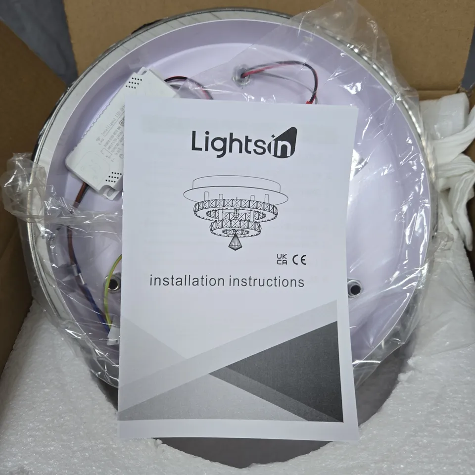 LIGHTSIN CIRCULAR LED CEILING LIGHT – ROUND, LAVENDER FINISH (BOXED)