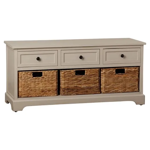 BOXED CLEVEDON WOOD STORAGE BENCH