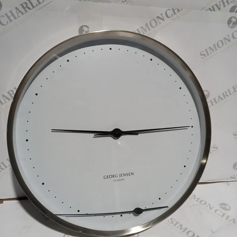GEORG JENSEN DENMARK CLOCK WITH SILVER OUTLINE 