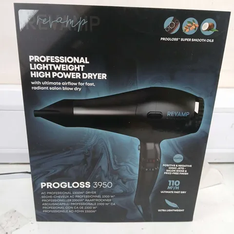 BOXED REVAMP PROGLOSS 3950 PROFESSIONAL LIGHTWEIGHT HIGH POWER DRYER DR-3950-EU