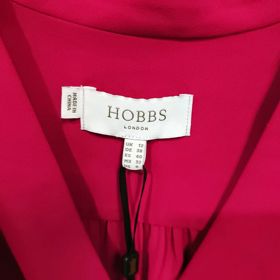 HOBBS LONDON MAGNOLIA DRESS IN CERISE PINK - UK 12