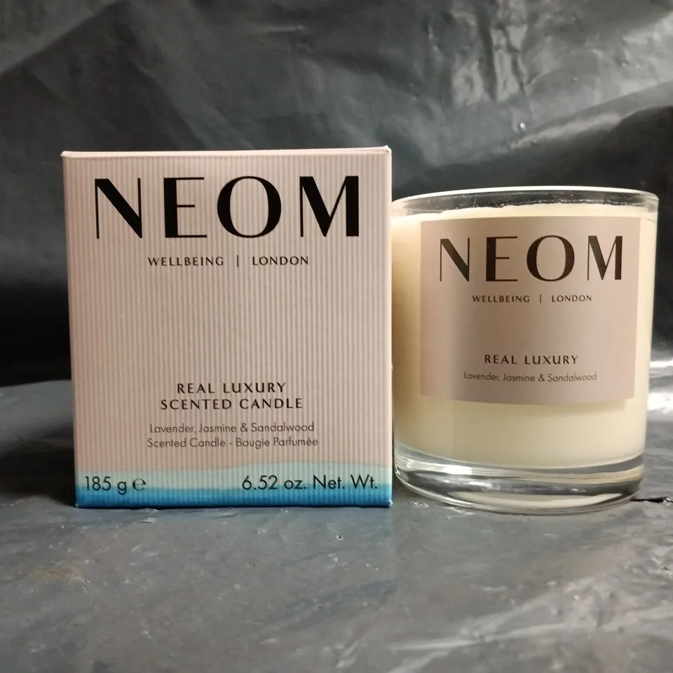 NEOM REAL LUXURY SCENTED CANDLE – LAVENDER, JASMINE & SANDALWOOD