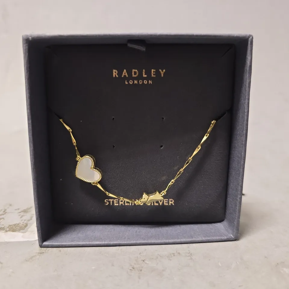 BOXED RADLEY STERLING SILVER HEART BRACELET 