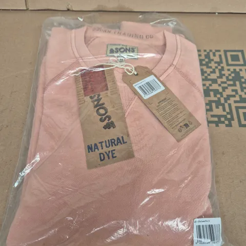 &SONS ELLIS SWEAT PINK SWEATSHIRT – PINK, SIZE M