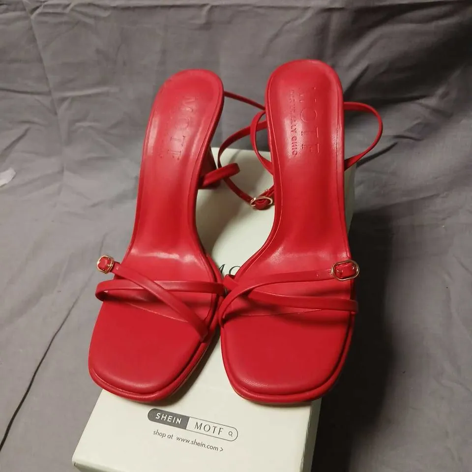 MOTF NATURALLY CHIC RED STRAPPY SANDALS – WOMEN'S EU40 (SHEIN)