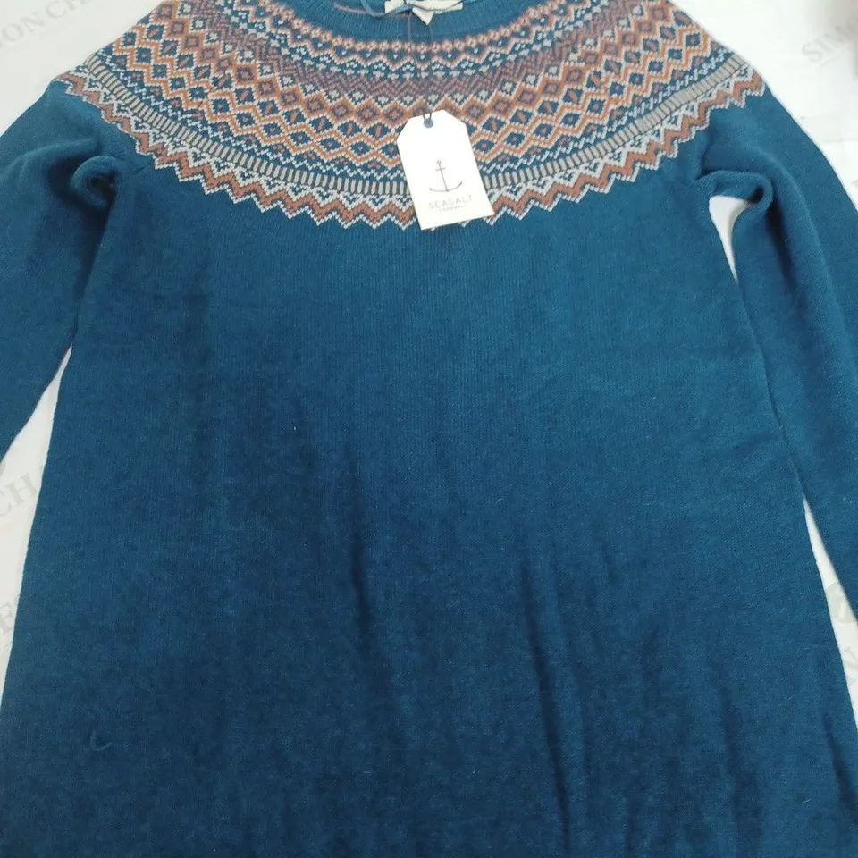 SEASALT CORNWALL CENTRE PEICE DRESS IN RAINCLOUD BLUE - UK 8