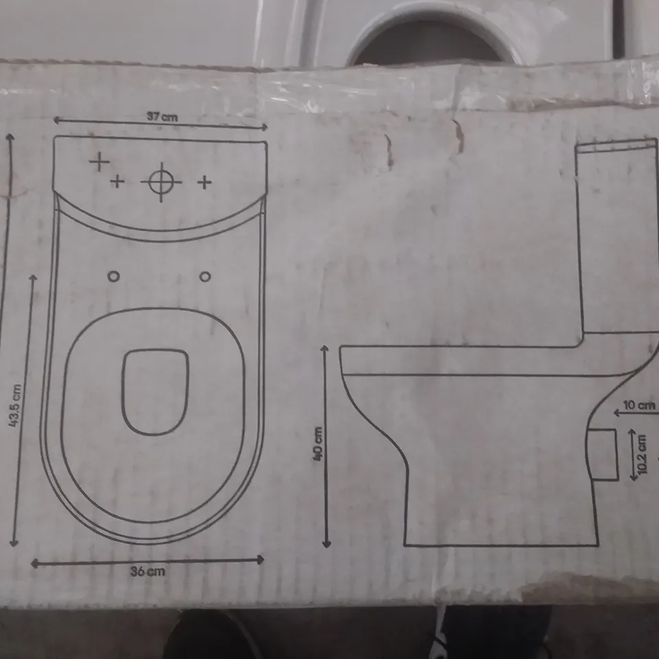 BOXED CAVALLY RIMLESS CLOSE COUPLED TOILET 