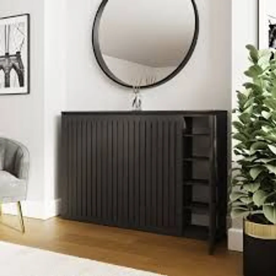 BOXED GFW COOPER STORAGE RADIATOR COVER - BLACK (1 BOX)