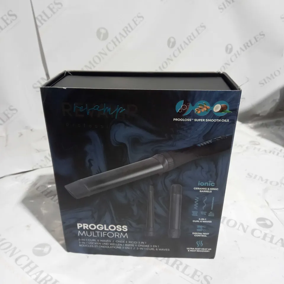 BOXED REVAMP PROGLOSS MULTIFORM 3-IN01 CURL AND WAVES