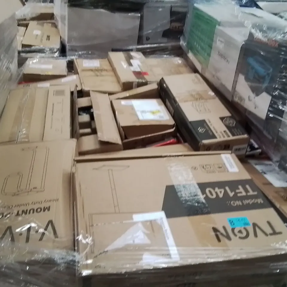 PALLET TO CONTAIN A LARGE QUANTITY OF WALL MOUNTED BRACKETS 