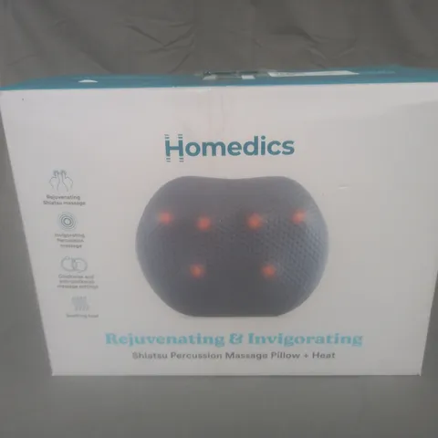 BOXED HOMEDICS REJUVINATING & INVIGORATING SHIATSU PERCUSSION MASSAGE PILLOW+HEAT SP-TAP100QVD-EU