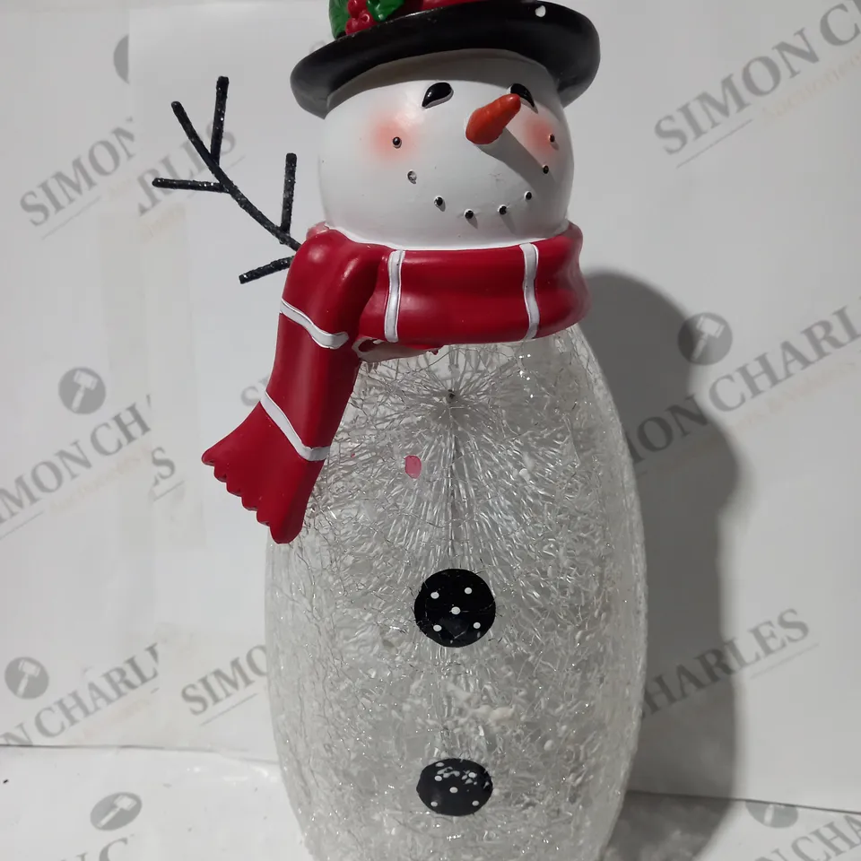 BOXED FESTIVE PRE-LIT LARGE GLASS CHRISTMAS CHARACTER