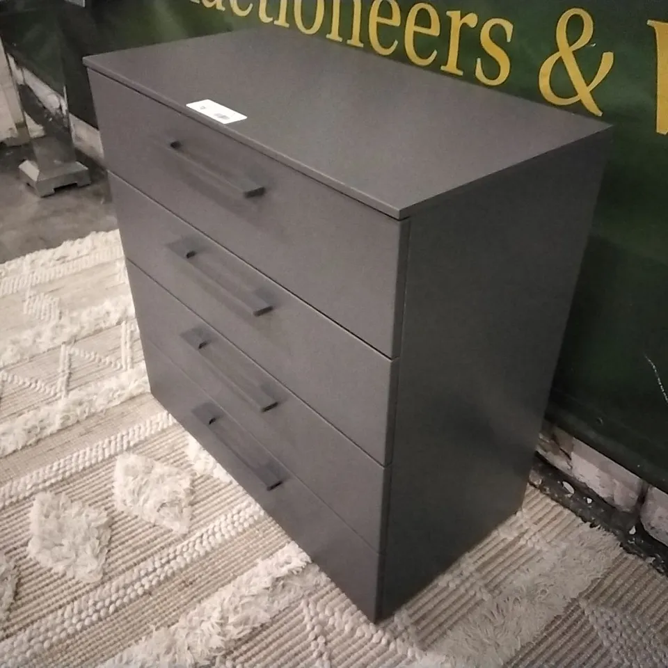 DESIGNER RAUCH SKAT DARK GREY 4-DRAWER CHEST  RRP £399