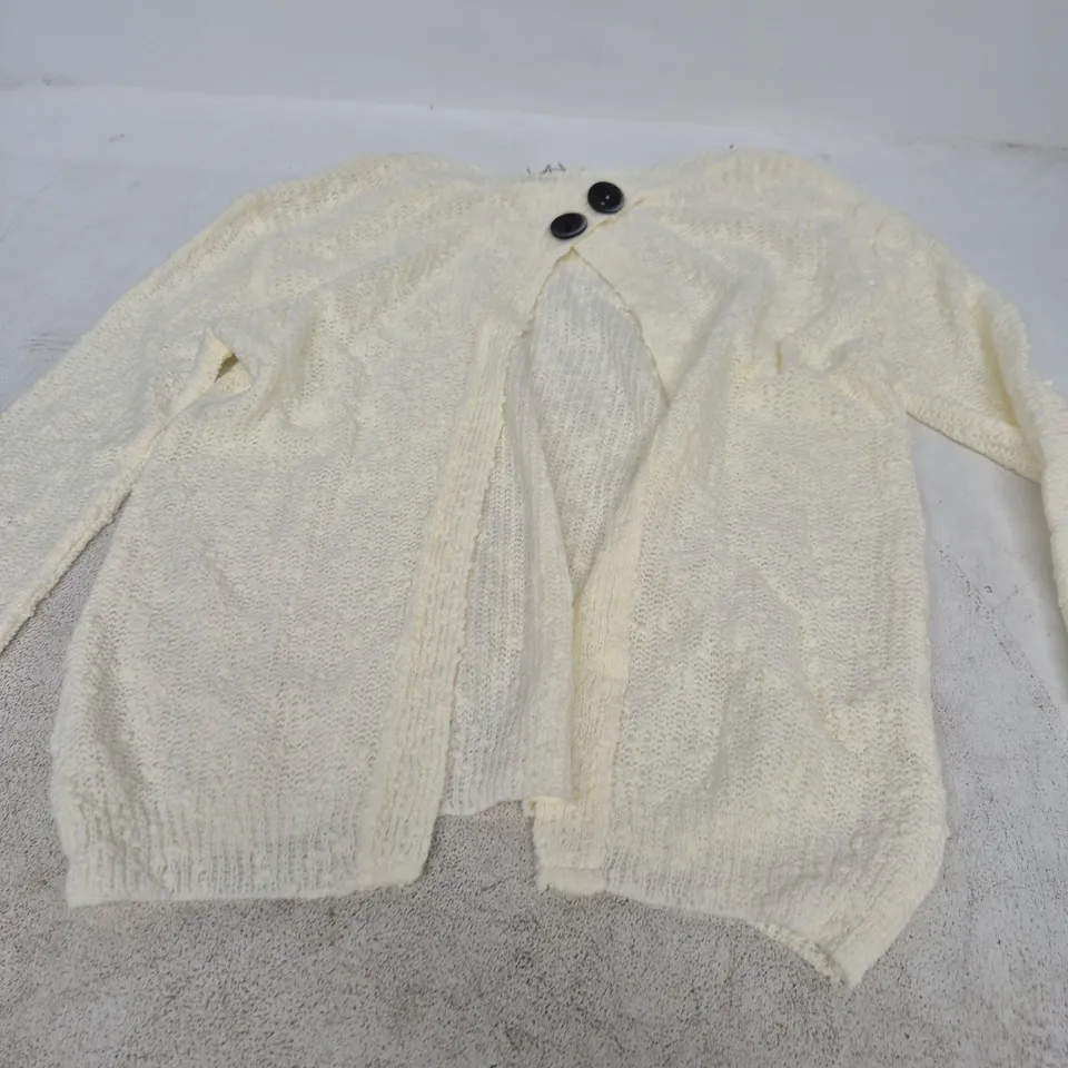CREAM KNITTED CARDIGAN – CREAM, WOMEN'S S/M, STYLE 1559