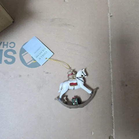 BOX OF ASSORTED GISELA GRAHAM SMALL HORSE DECORATIONS 