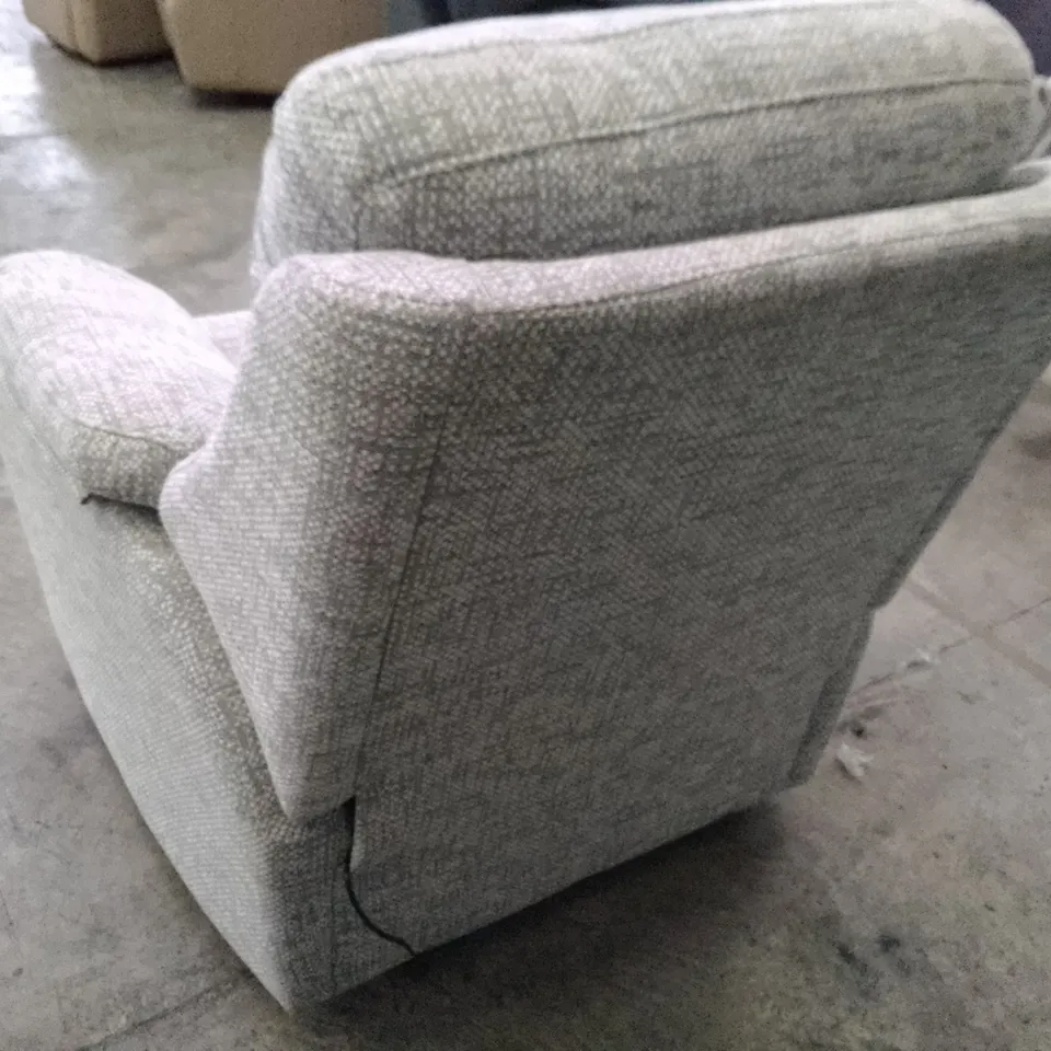 QUALITY DESIGNER G-PLAN KINGSBURY ELECTRIC RECLINER CHAIR - REMCO LIGHT GREY FABRIC 