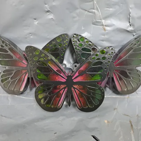 GARDEN REFLECTIONS SET OF 4 BUTTERFLY GROUND STAKE LIGHTS
