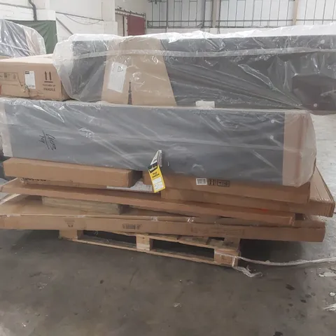 PALLET CONTAINING A LARGE QUANTITY OF ASSORTED DESIGNER FURNITURE/DIVAN BASE PARTS ECT