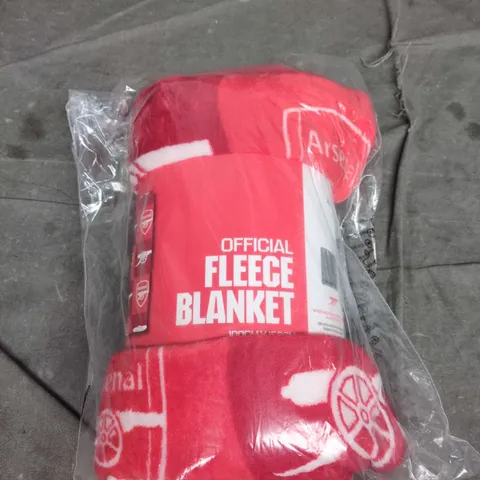 ARSENAL OFFICIAL FLEECE BLANKET – RED, SEALED IN PACKAGING