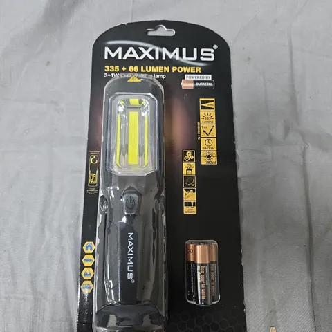 MAXIMUS LED TORCH WITH 335 + 66 LUMEN POWER – BATTERIES INCLUDED