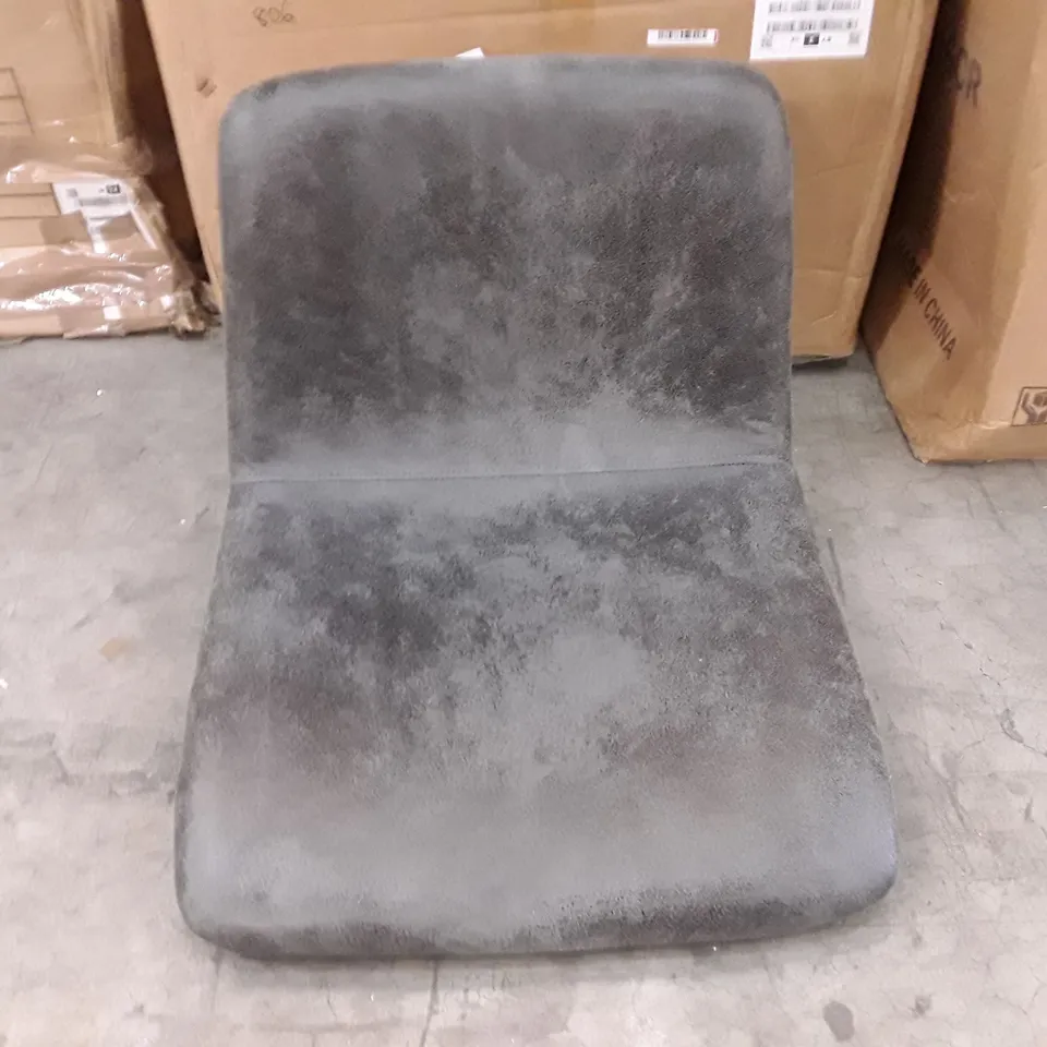BOXED SET OF 2 GREY FABRIC BARSTOOLS