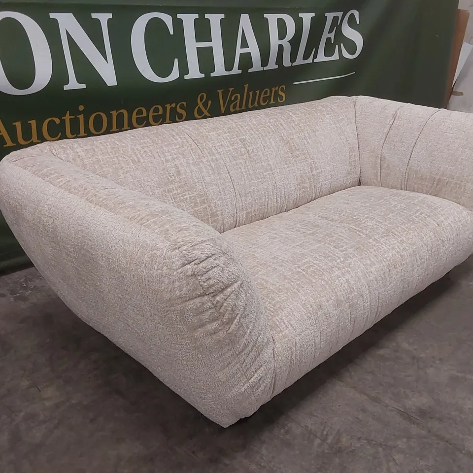 QUALITY DESIGNER ROCHE 3 SEATER OMBRA SAND FABRIC