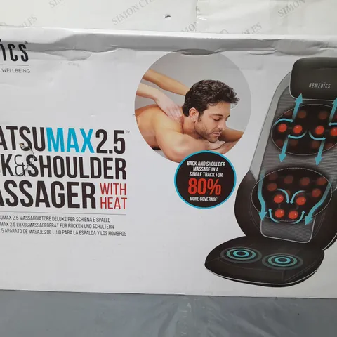 BOXED HOMEDICS SHIATSU MAX 2.5 BACK AND SHOULDER MASSAGER WITH HEAT