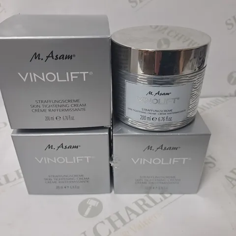 LOT OF 3 M.ASAM VINOLIFT 200ML SKIN TIGHTENING CREAMS