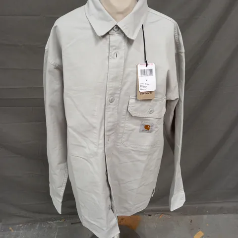 CARHARTT RENO SHIRT JACKET IN SONIC SILVER SIZE L