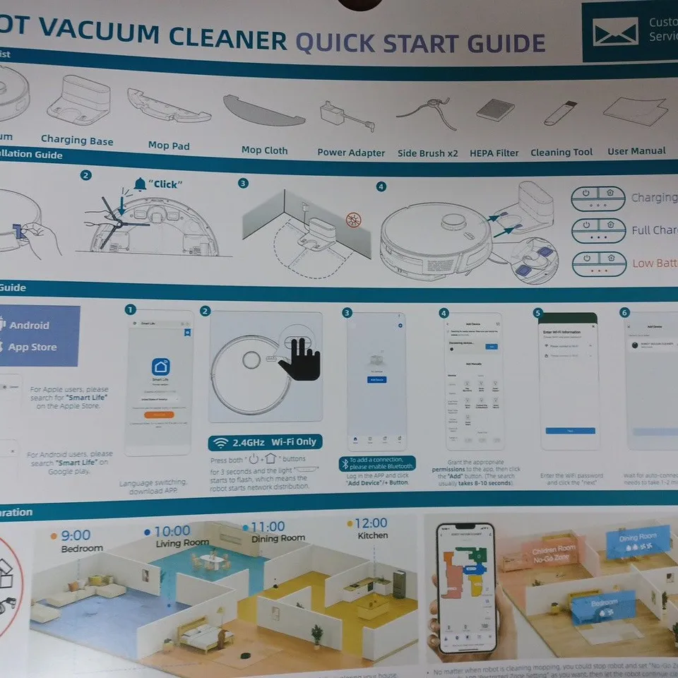 BOXED LUBLUELU ROBOTIC VACUUM CLEANER IN WHITE