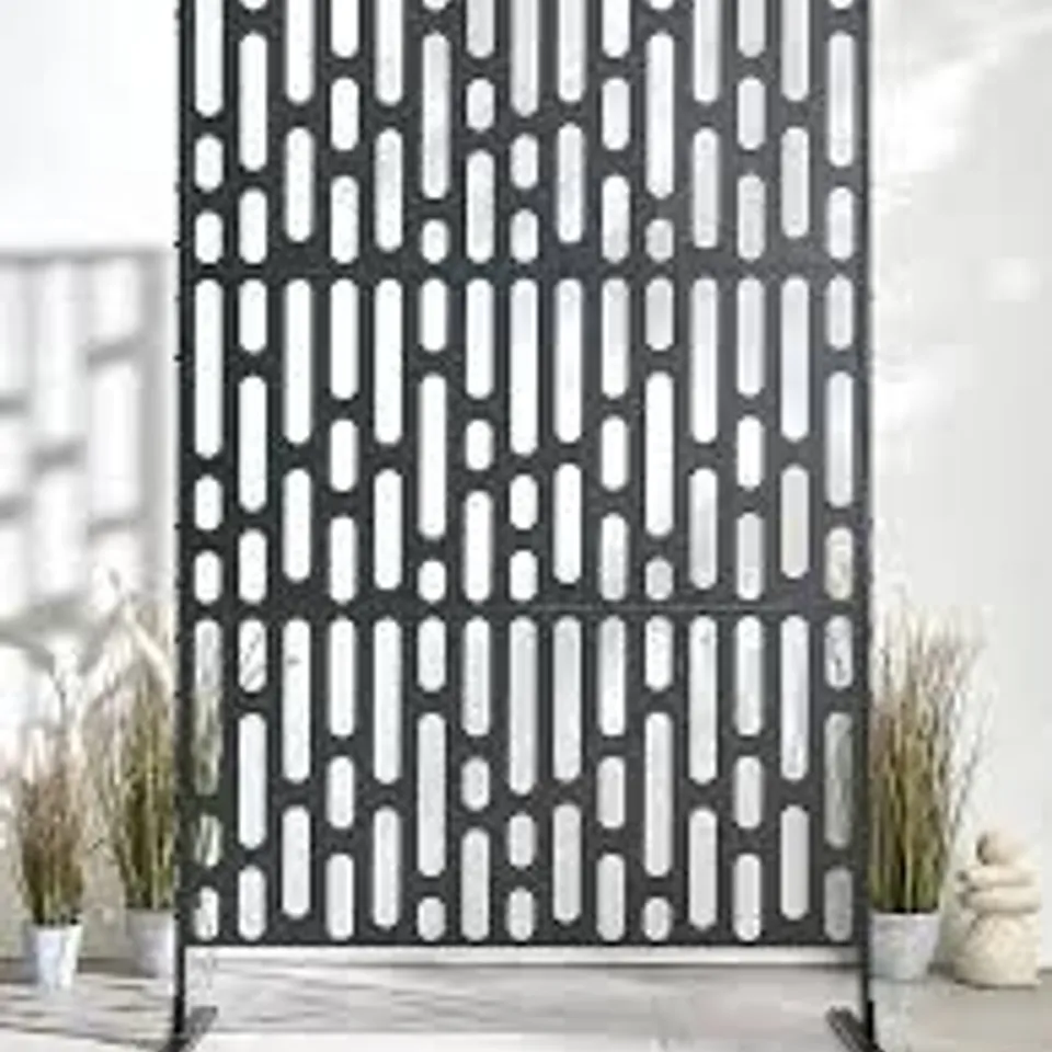 BOXED VERTICAL METAL GARDEN SCREEN LINEAR - FREE STANDING (1 BOX) RRP £149.99