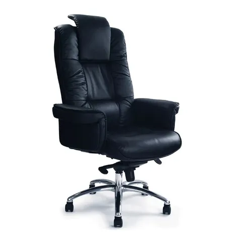 BOXED BLACK EXECUTIVE CHAIR WITH HEADREST (1 BOX)