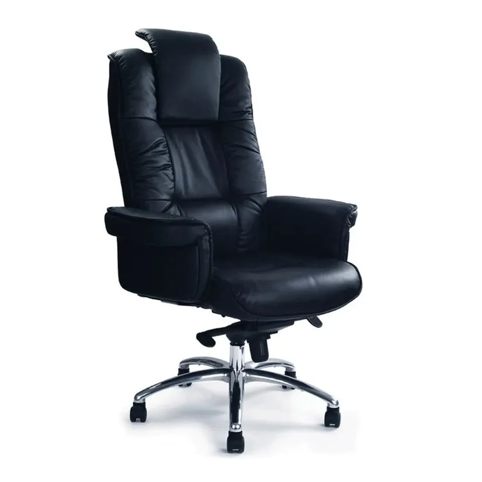 BOXED BLACK EXECUTIVE CHAIR WITH HEADREST (1 BOX)