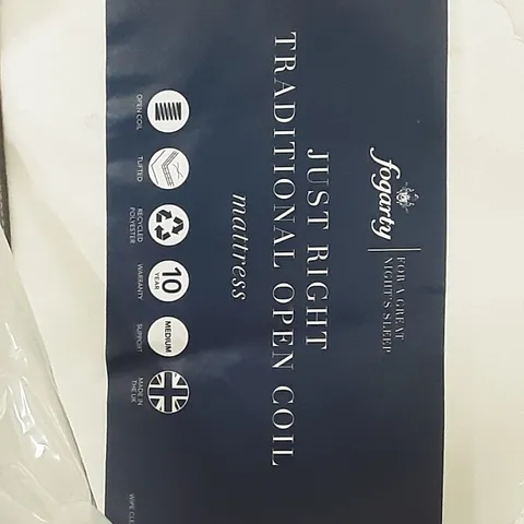WRAPPER FOGARTY TRADITIONAL OPEN COIL MATTRESS - KINGSIZE