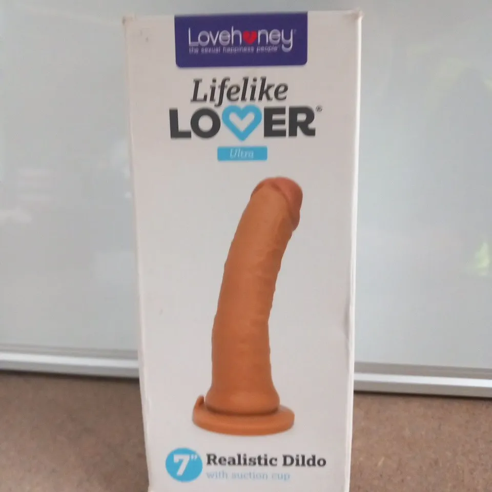 BOXED LOVEHONEY LIFELIKE LOVER ULTRA 7" REALISTIC DILDO WITH SUCTION CUP