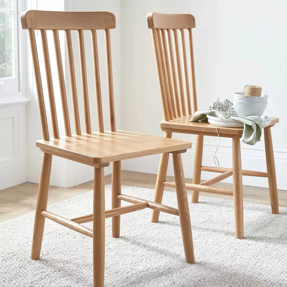 BRAND NEW BOXED PAIR OF CAMBORNE DINING CHAIRS - FSC® CERTIFIED - OAK RRP £259