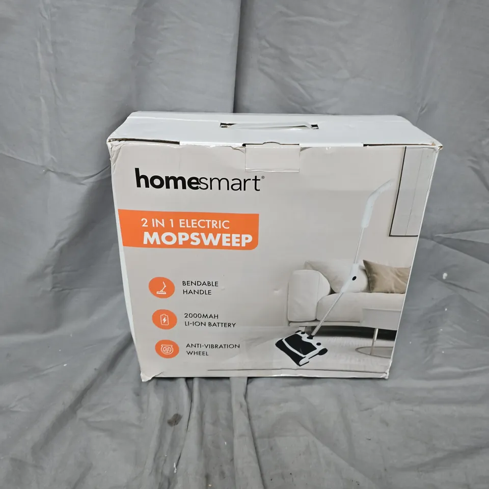 HOMEMART 2-IN-1 ELECTRIC MOPSWEEP WITH 2000MAH LI-ION BATTERY – BOXED