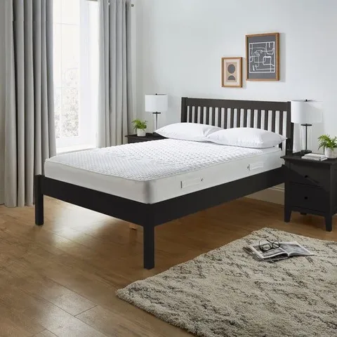 BOXED LYNTON BED FRAME - BLACK // SIZE: 4' SMALL DOUBLE (2 BOXES)