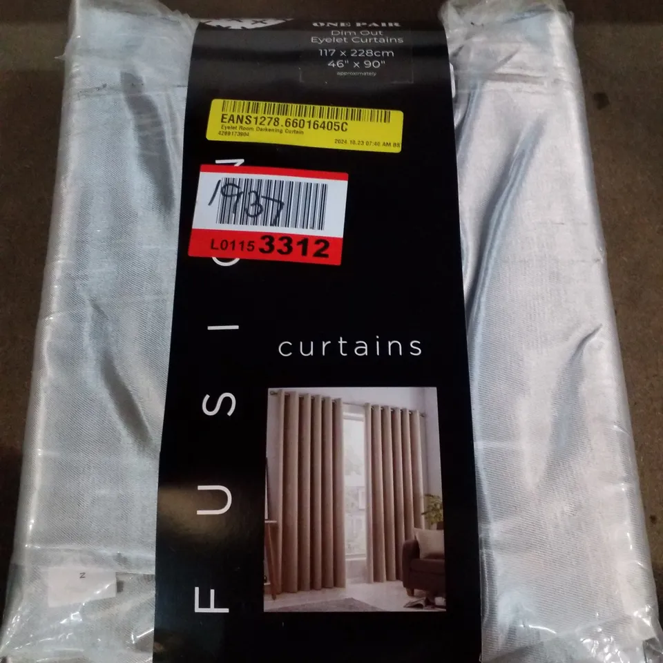 OUIDA EYELET ROOM DARKENING CURTAINS - 46" X 90"
