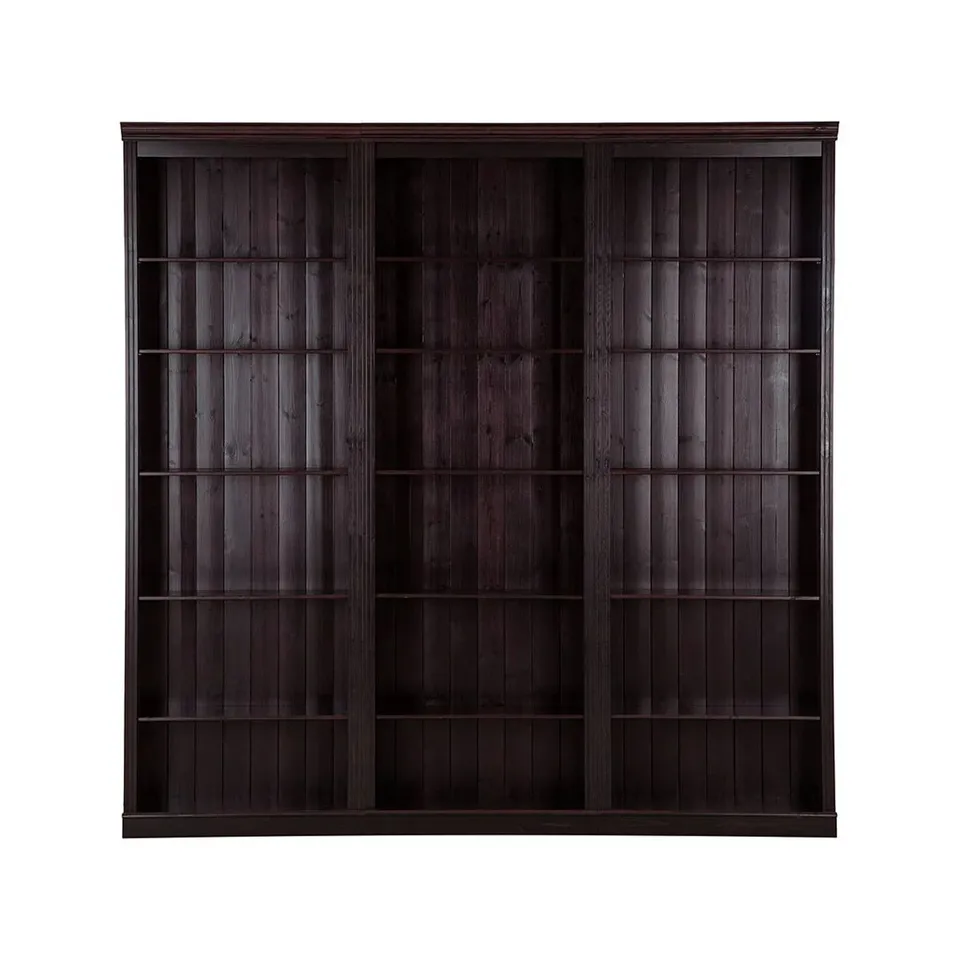 BOXED DEMETRICIA 223cm H x 222cm W LIBRARY BOOKCASE (3 BOXES)