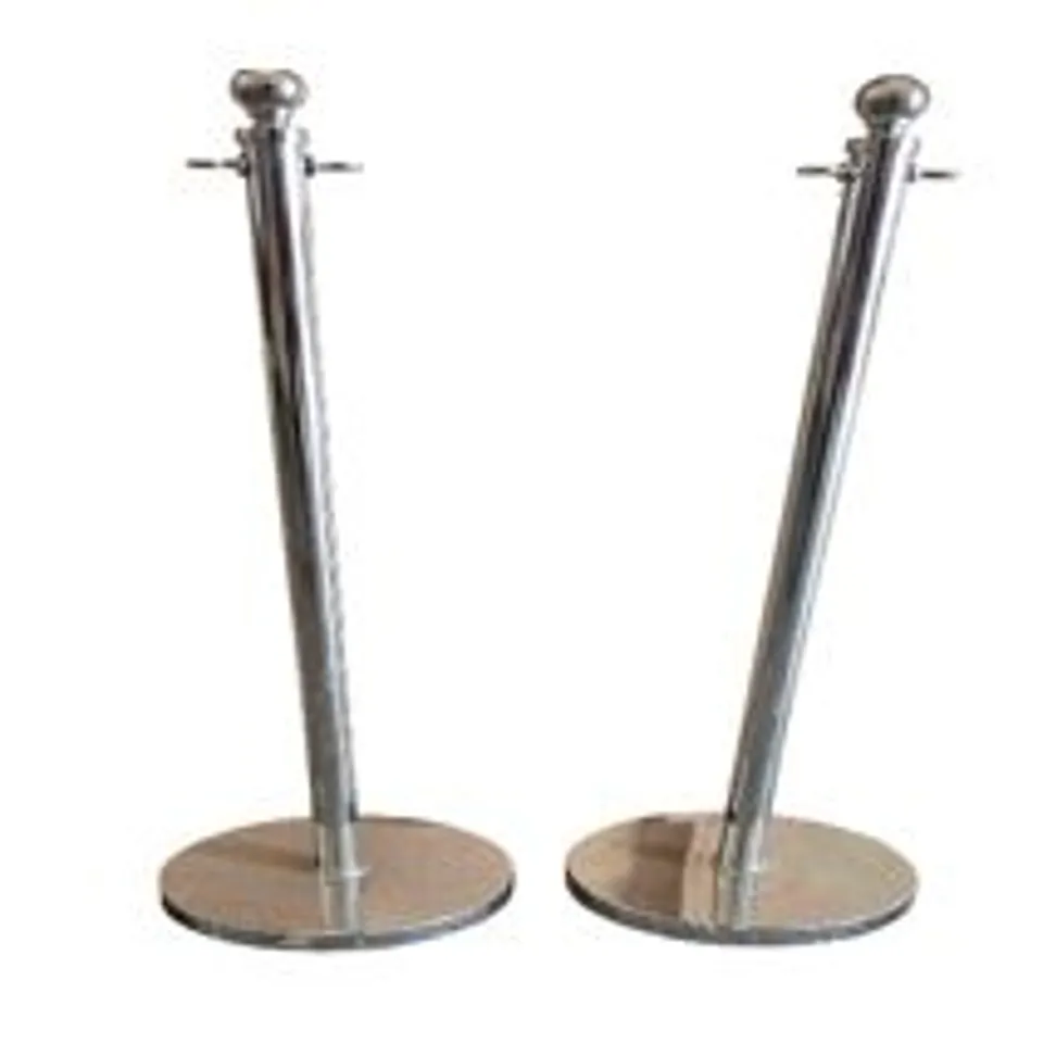 TWO SILVER EVENT QUEUING BARRIERS RRP £200