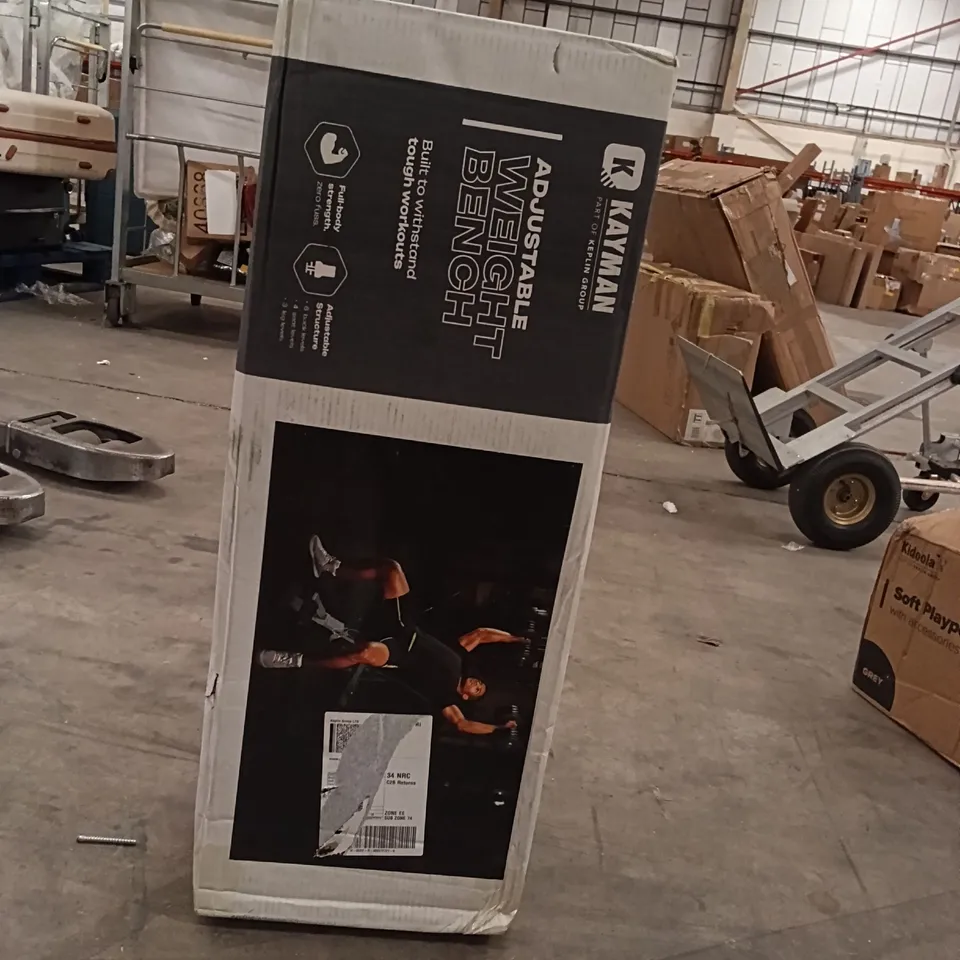 BOXED KEPLIN KAYMAN ADJUSTABLE WEIGHT BENCH