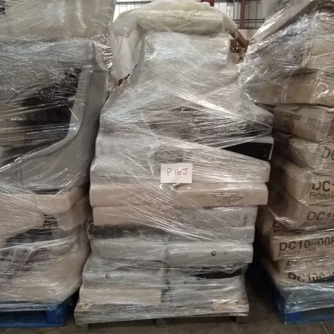 PALLET OF ASSORTED INCOMPLETE DESIGNER DINING CHAIR PARTS AND PIECES