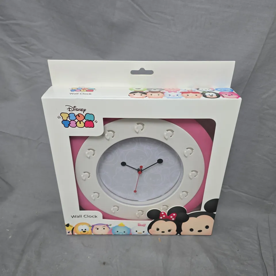 BOXED DISNEY TSUM TSUM WALL CLOCK IN PINK