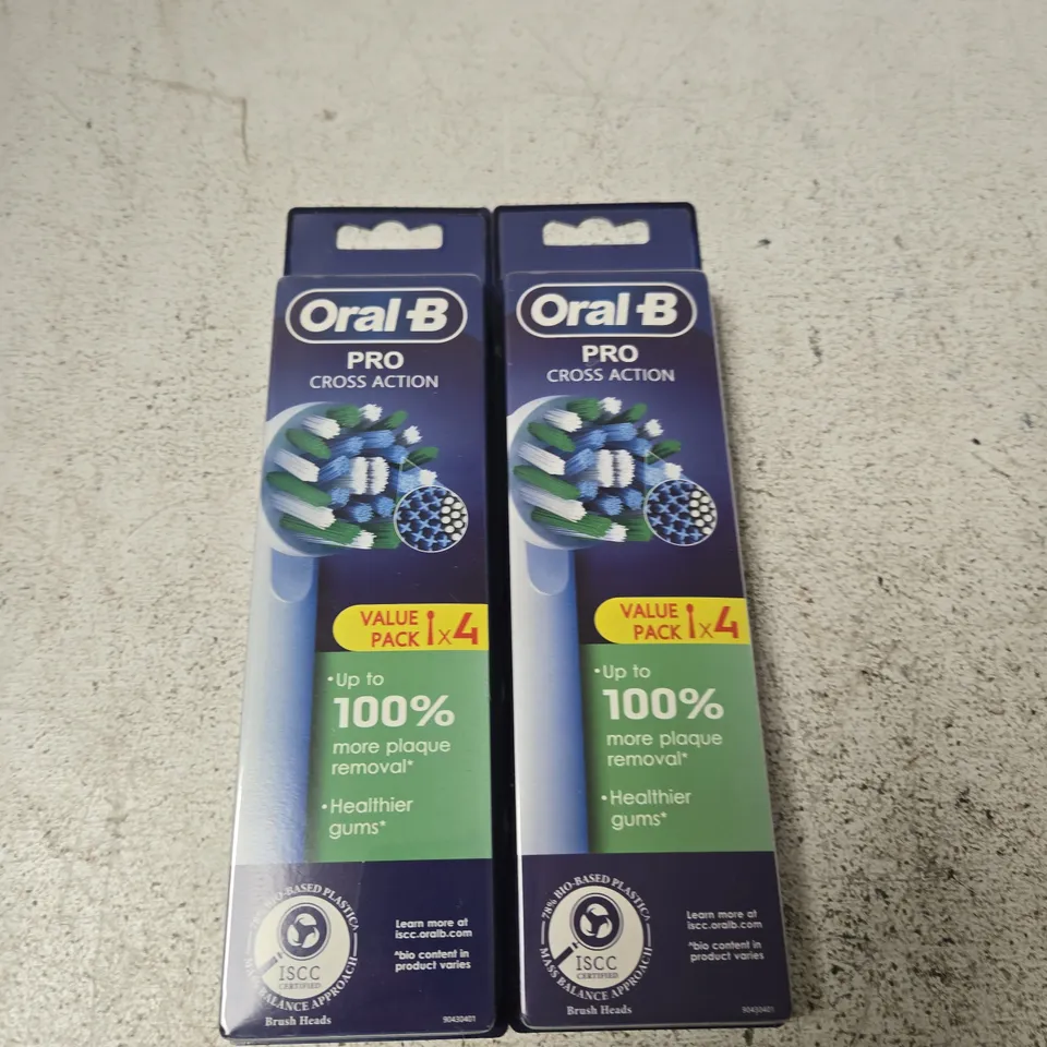 2 X ORAL-B PRO PRECISION CLEAN TOOTHBRUSH HEADS - 4 PACK 