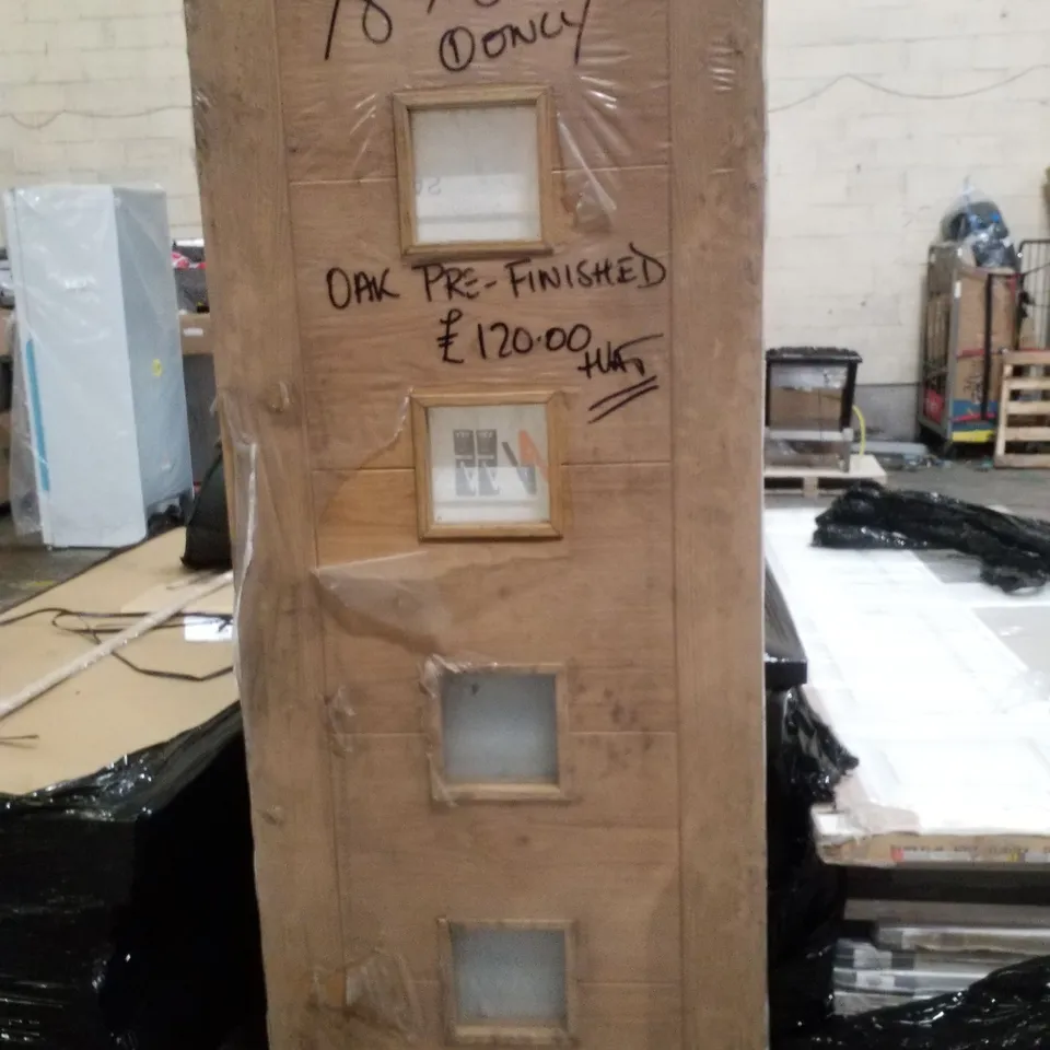 OAK VANCOUVER 4L CLEAR BRILLIANT CUT INTERIOR DOOR 1981×765×35MM